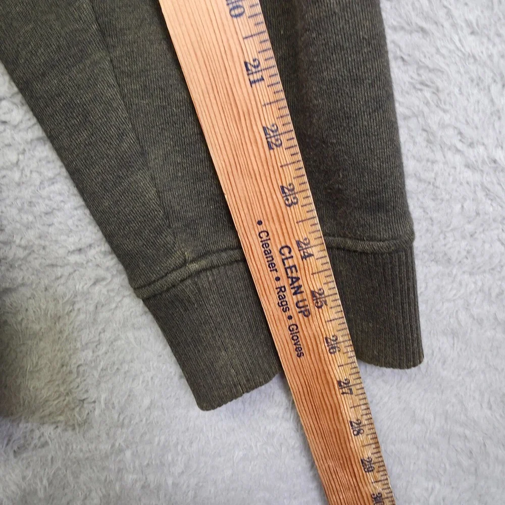 Banana Republic Cardigan Mens 2XL Green Full Zip Elbow Patch Utility Bomber Moto